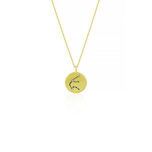 Gold Plated Constellation Necklace - Aquarius